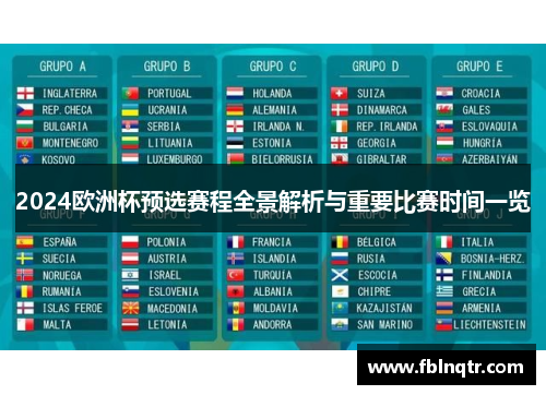 2024欧洲杯预选赛程全景解析与重要比赛时间一览